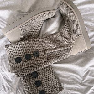 Ugg Sweater Grey Boots Cardy II Knit size 9